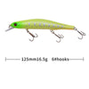 Fishing Lure Minnow 12.5cm/17.7g 3D Eyes Plastic Wobblers Magnet System-Caveel