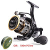 Fishing Reel HE1000-7000 Drag 10kg Metal Spool CNC Handle - Caveel