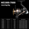Fishing Reel HE1000-7000 Drag 10kg Metal Spool CNC Handle - Caveel