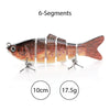 Sinking Wobblers Fishing Lures 10cm 17.5g 6 Multi Jointed Swimbait-Caveel