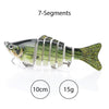 Sinking Wobblers Fishing Lures 10cm 17.5g 6 Multi Jointed Swimbait-Caveel