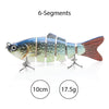 Sinking Wobblers Fishing Lures 10cm 17.5g 6 Multi Jointed Swimbait-Caveel