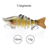 Sinking Wobblers Fishing Lures 10cm 17.5g 6 Multi Jointed Swimbait-Caveel