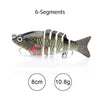 Sinking Wobblers Fishing Lures 10cm 17.5g 6 Multi Jointed Swimbait-Caveel