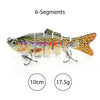 Sinking Wobblers Fishing Lures 10cm 17.5g 6 Multi Jointed Swimbait-Caveel