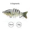 Sinking Wobblers Fishing Lures 10cm 17.5g 6 Multi Jointed Swimbait-Caveel