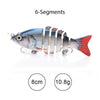 Sinking Wobblers Fishing Lures 10cm 17.5g 6 Multi Jointed Swimbait-Caveel