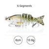 Sinking Wobblers Fishing Lures 10cm 17.5g 6 Multi Jointed Swimbait-Caveel