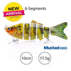 Sinking Wobblers Fishing Lures 10cm 17.5g 6 Multi Jointed Swimbait-Caveel