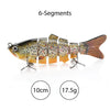 Sinking Wobblers Fishing Lures 10cm 17.5g 6 Multi Jointed Swimbait-Caveel