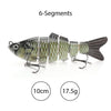 Sinking Wobblers Fishing Lures 10cm 17.5g 6 Multi Jointed Swimbait-Caveel