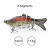 Sinking Wobblers Fishing Lures 10cm 17.5g 6 Multi Jointed Swimbait-Caveel