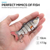 Sinking Wobblers Fishing Lures 10cm 17.5g 6 Multi Jointed Swimbait-Caveel