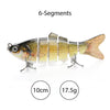 Sinking Wobblers Fishing Lures 10cm 17.5g 6 Multi Jointed Swimbait-Caveel