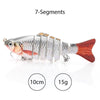 Sinking Wobblers Fishing Lures 10cm 17.5g 6 Multi Jointed Swimbait-Caveel