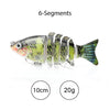 Sinking Wobblers Fishing Lures 10cm 17.5g 6 Multi Jointed Swimbait-Caveel