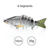 Sinking Wobblers Fishing Lures 10cm 17.5g 6 Multi Jointed Swimbait-Caveel