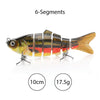 Sinking Wobblers Fishing Lures 10cm 17.5g 6 Multi Jointed Swimbait-Caveel