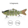 Sinking Wobblers Fishing Lures 10cm 17.5g 6 Multi Jointed Swimbait-Caveel