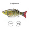 Sinking Wobblers Fishing Lures 10cm 17.5g 6 Multi Jointed Swimbait-Caveel